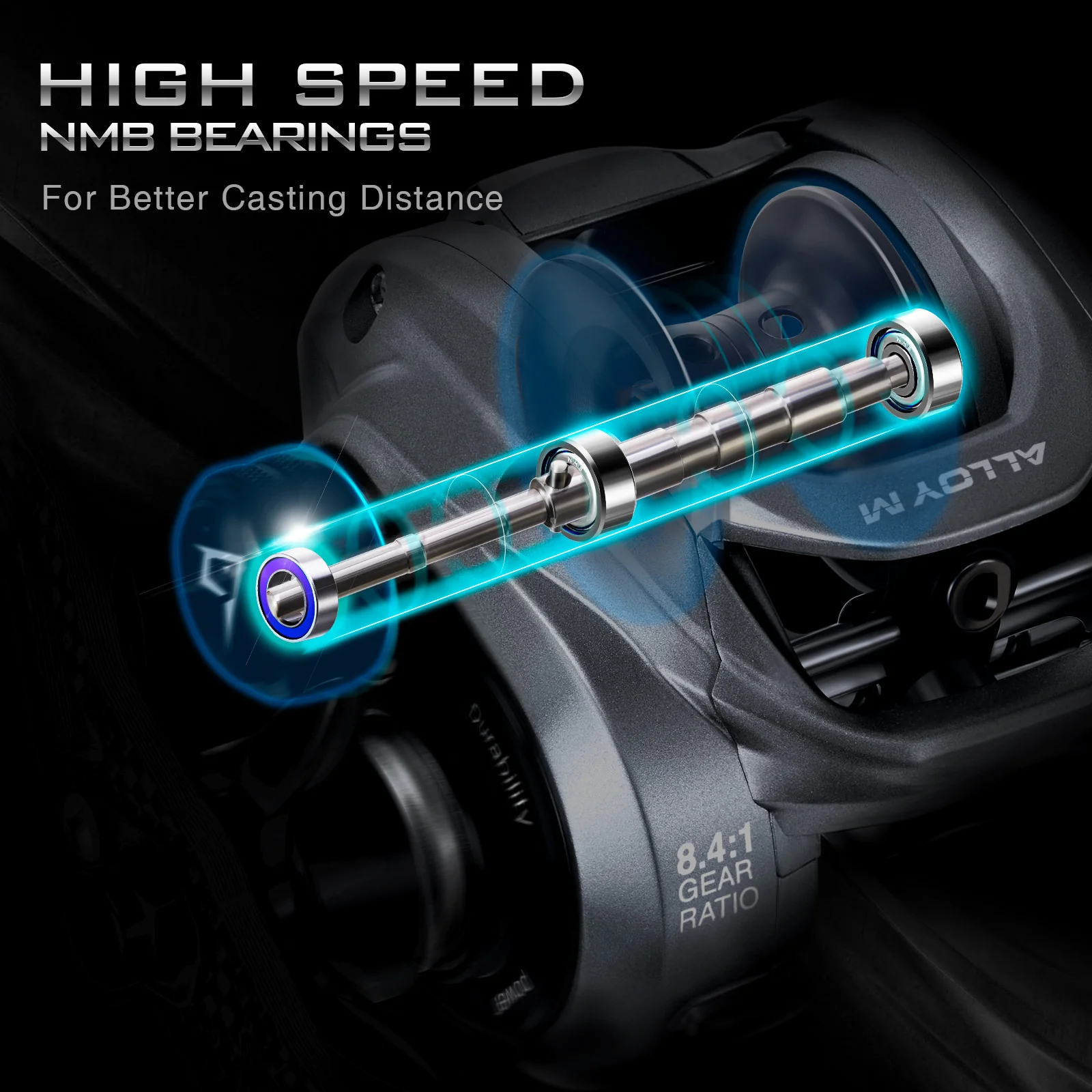 Piscifun® Alloy M Baitcasting Reel, Low Profile Saltwater Casting Fishing Reel Baitcaster - Image 6