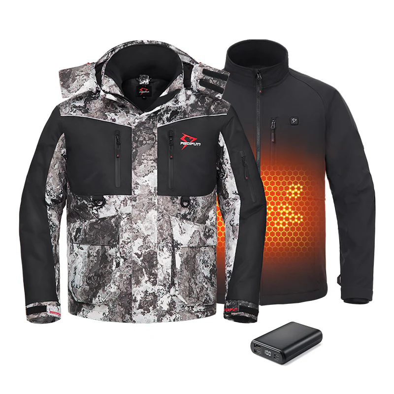 Piscifun Ice Fishing Suit,3 in 1  Heated Jacket,Waterproof Fishing Bib - Image 16
