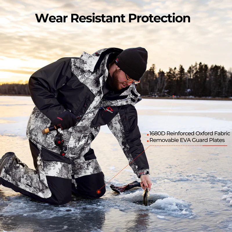Piscifun Ice Fishing Suit,3 in 1  Heated Jacket,Waterproof Fishing Bib - Image 8