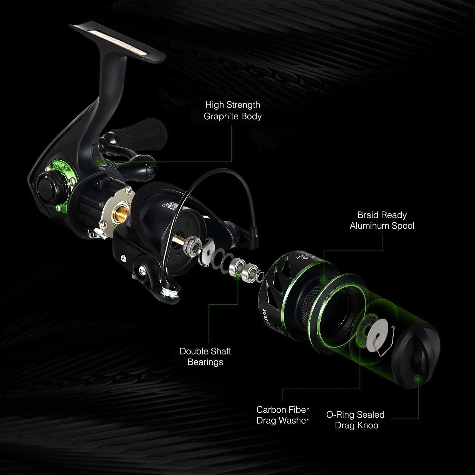Piscifun® Viper X Ice Fishing Reel, Gear Ratio 5.2:1 High Speed Spinning Fishing Reel Size 500 1000 - Image 8