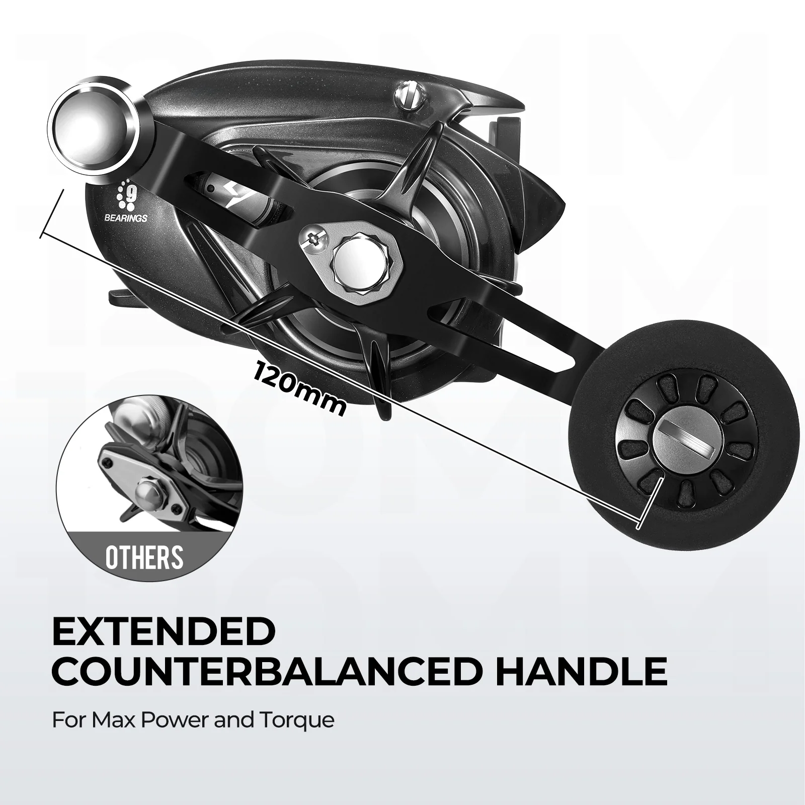 Wholesale Piscifun® 400 Model Saltwater  Freshwater Baitcasting Reel With Bait Clicker - Image 23
