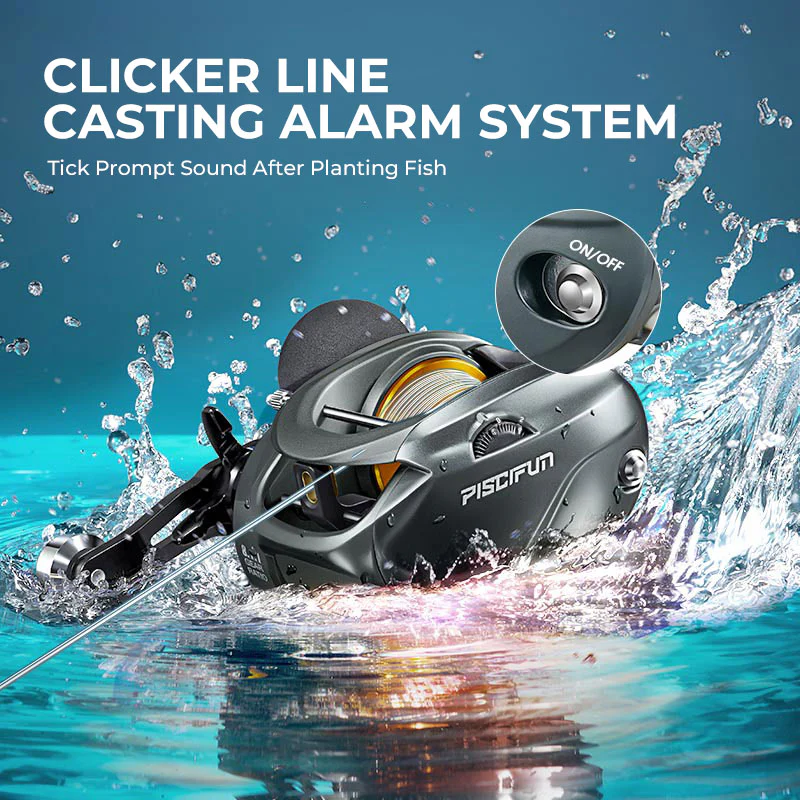 Piscifun® 400 Model Saltwater Freshwater Baitcasting Reel With Bait Clicker - Image 12