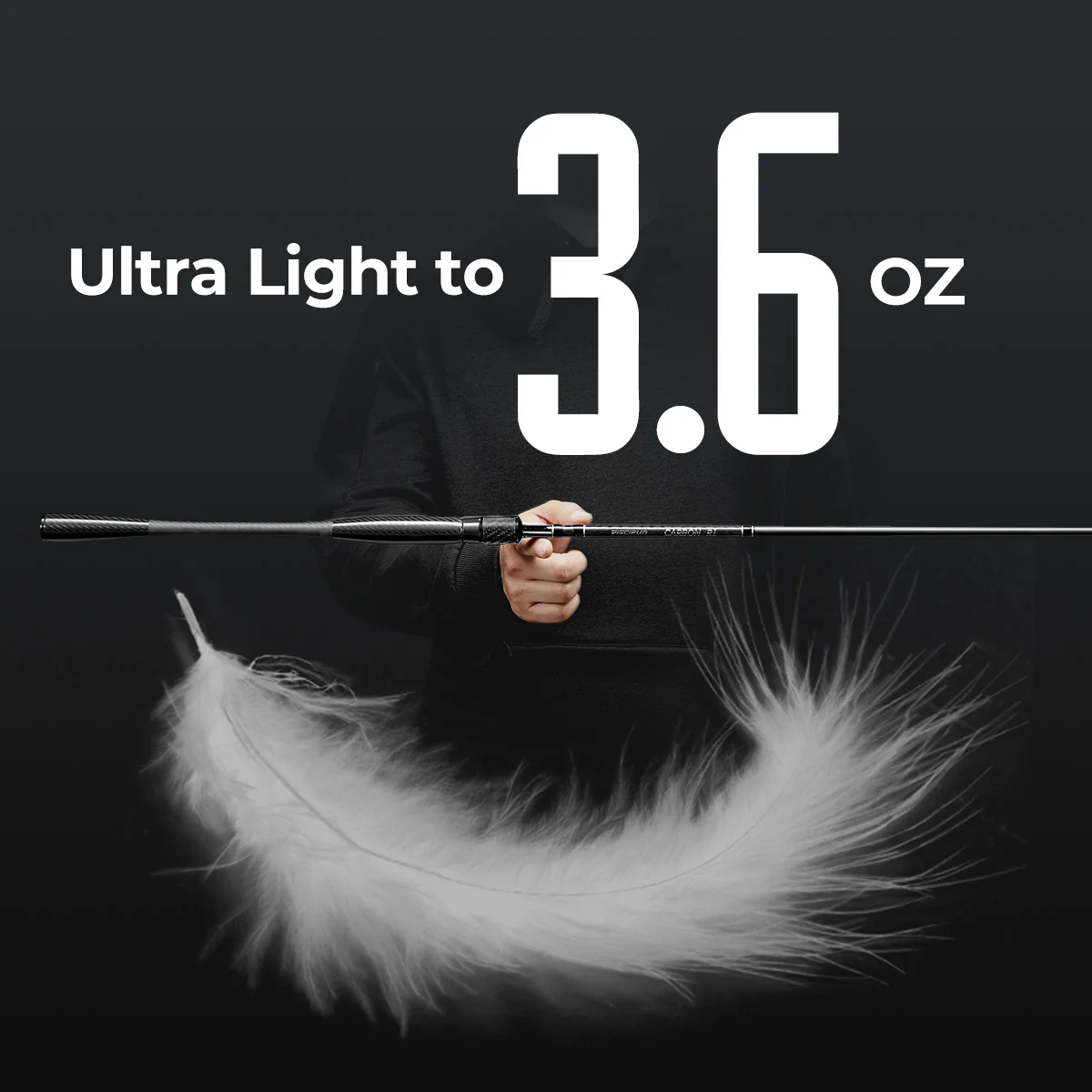 Piscifun® Carbon R1 The Lightest Carbon One Piece Spinning Rod Casting Rod - Image 9