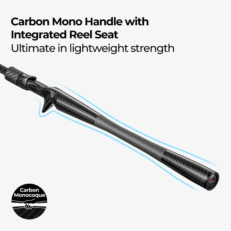 Piscifun® Carbon R1 The Lightest Carbon One Piece Spinning Rod Casting Rod - Image 6