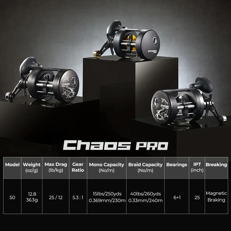 Piscifun® Chaos Pro CNC Baitcasting Reel Freshwater Fishing - Image 35