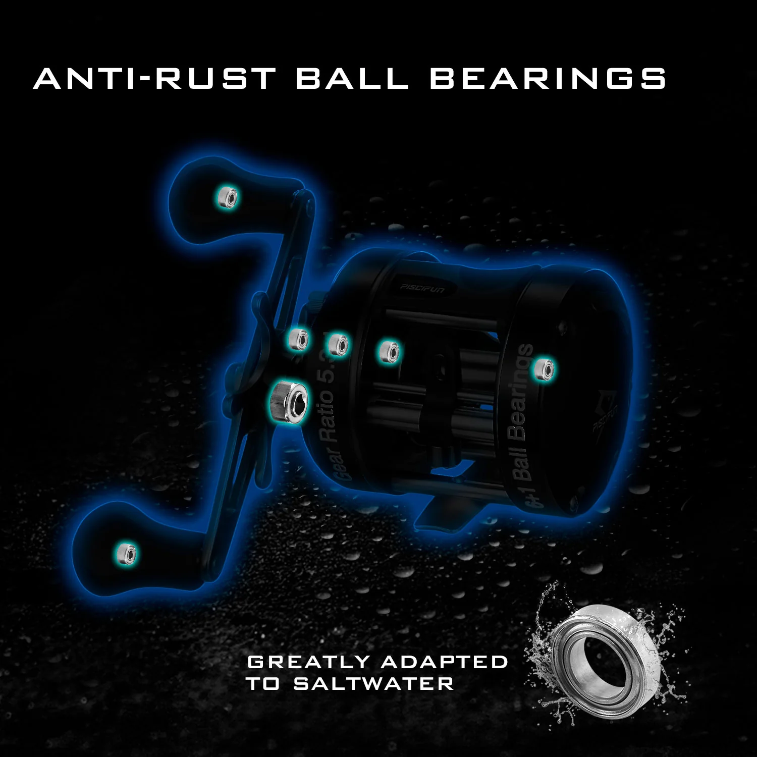 Piscifun® Chaos XS Round Baitcasting Reel, Casting Reels - Image 6