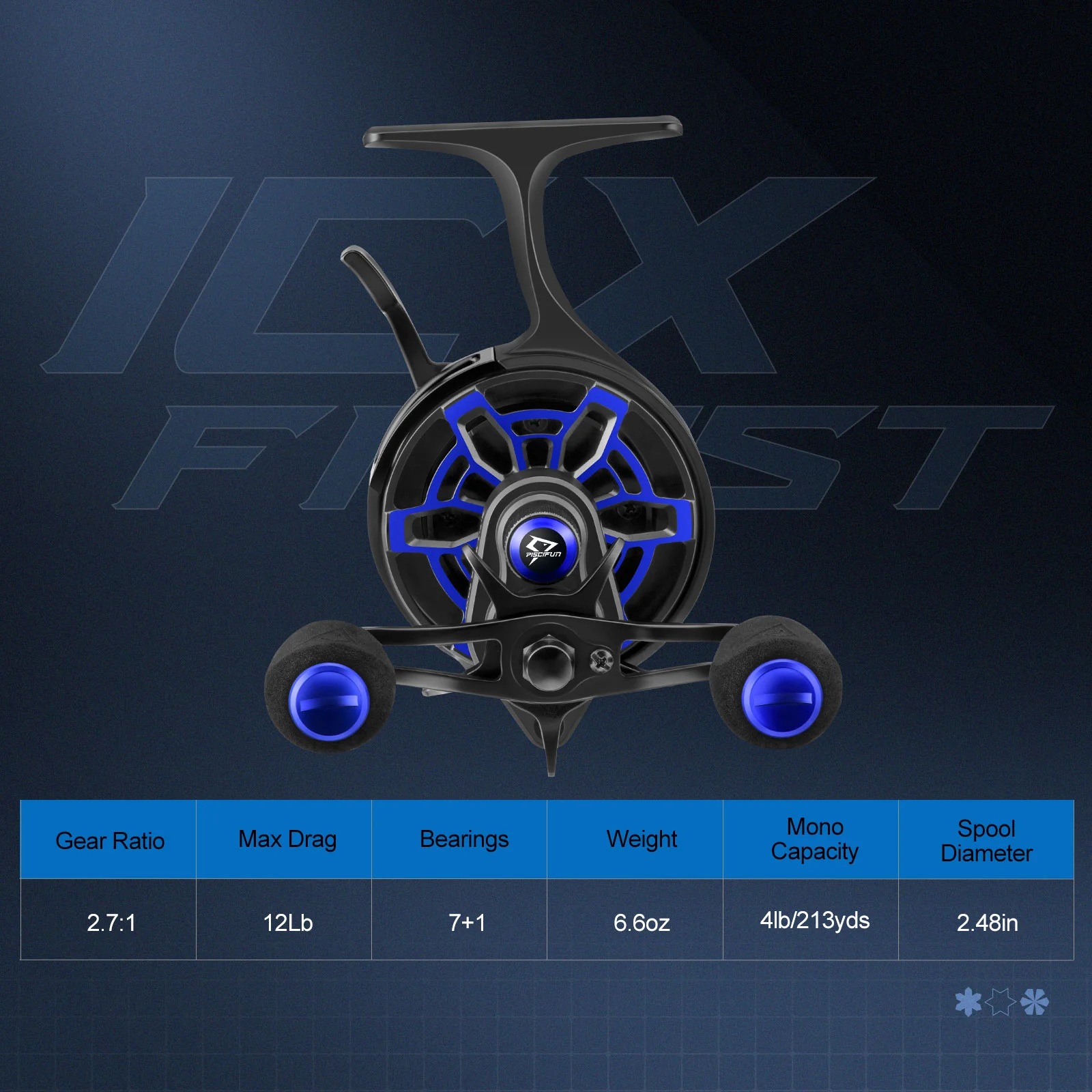 Piscifun ICX Frost Carbon Ice Fishing Reel, Magnetic Drop System,Large Spool Diameter - Image 7